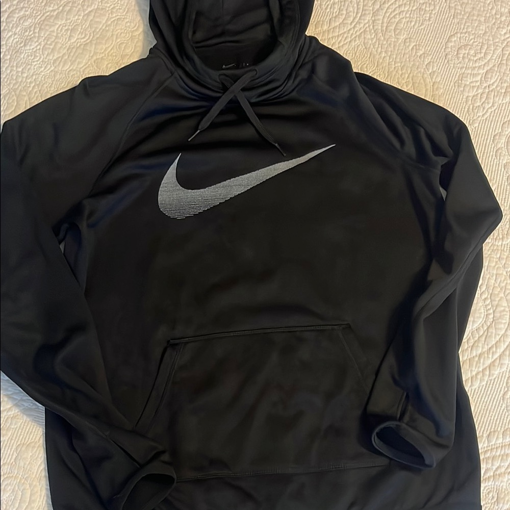Nike Black Hoodie with Silver Logo
